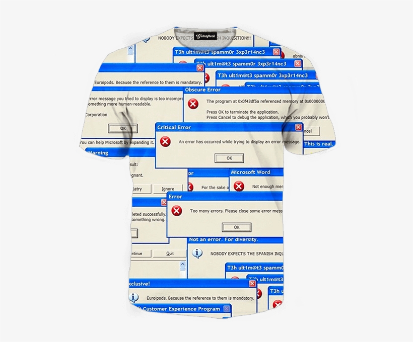 Put Sum Respeck Tee /products/put Sum Respeck Tee - Windows Error, transparent png download