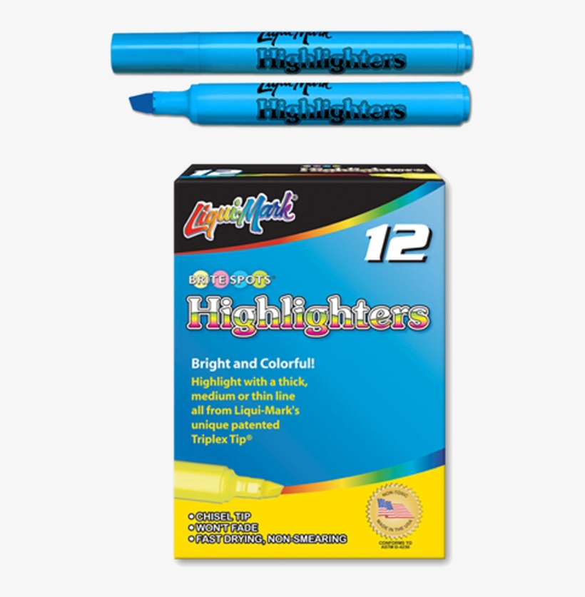 Liqui-mark Fluorescent Ink, Chisel Tip Broadline Markers, - Liqui-mark Permanent Markers Chisel Tip Fast Drying, transparent png download