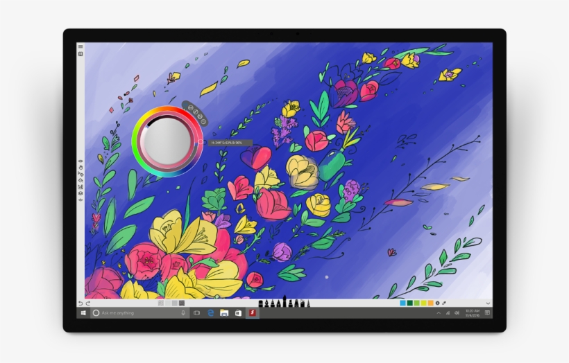Sketchable App Running On Surface With Surface Dial - Surface Dial, transparent png download