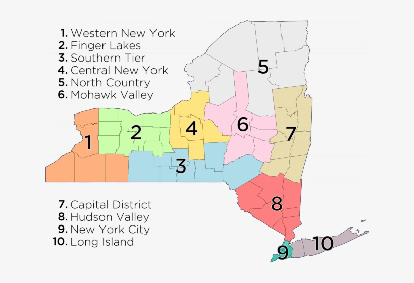 Central New York Region - Cities In New York, transparent png download