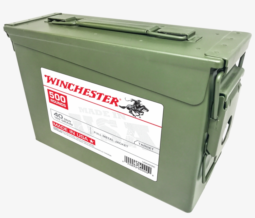 Winchester Ammo Usa40ac Usa Centerfire 40 Smith & Wesson - Winchester Repeating Arms Company, transparent png download