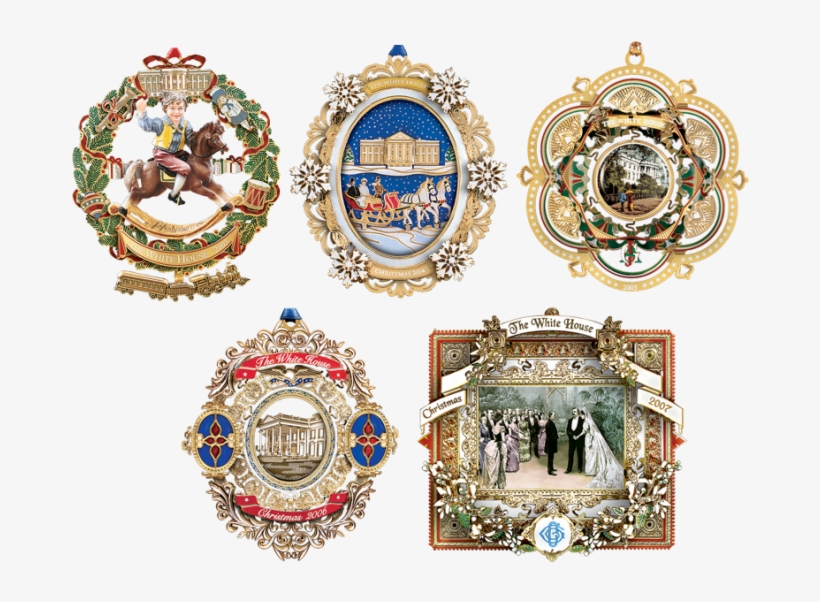 White House Christmas Ornament Set, transparent png download