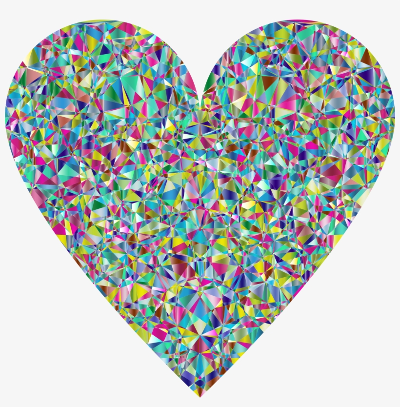 This Free Icons Png Design Of Chromatic Crystal Heart, transparent png download