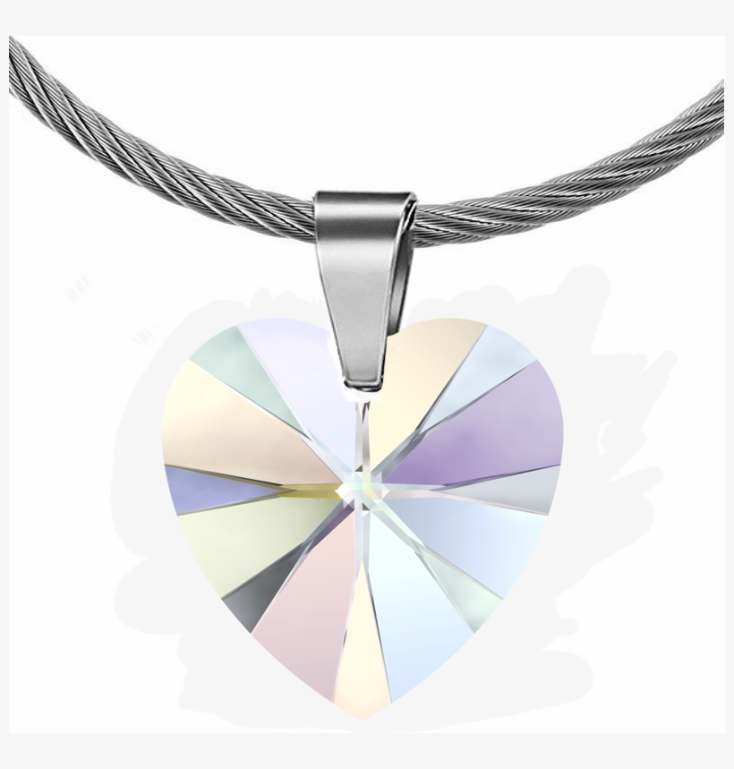 Inspiration Necklace With Swarovski Crystal Heart Pendant - Swarovski 18mm Blue Zircon Crystal Heart Pendant -, transparent png download