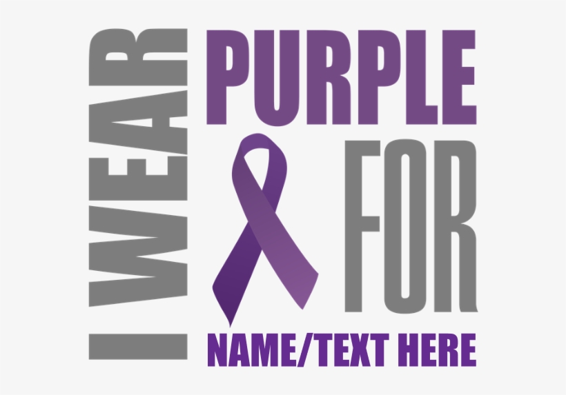 Purple Awareness Ribbon Customized Round Ornament, transparent png download