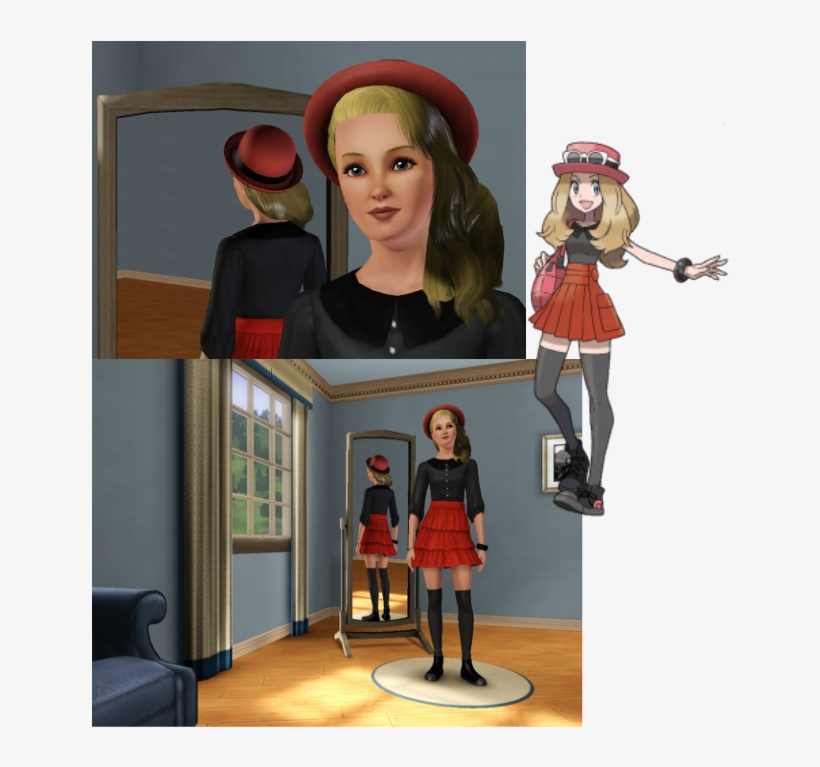 Serena - Pokémon - Pokemon Serena Dress Sims 4, transparent png download