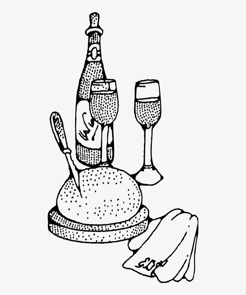 How To Set Use Wine And Bread Svg Vector, transparent png download