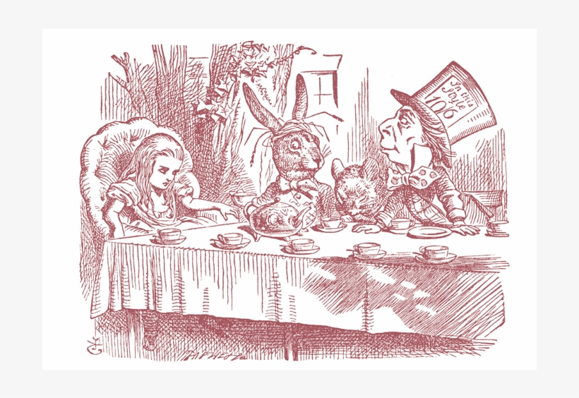 Skip To The End Of The Images Gallery - Alice In Wonderland Tea Party Lewis Carroll, transparent png download