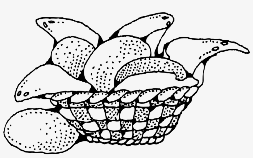Bread Basket - Bread Basket Black And White, transparent png download
