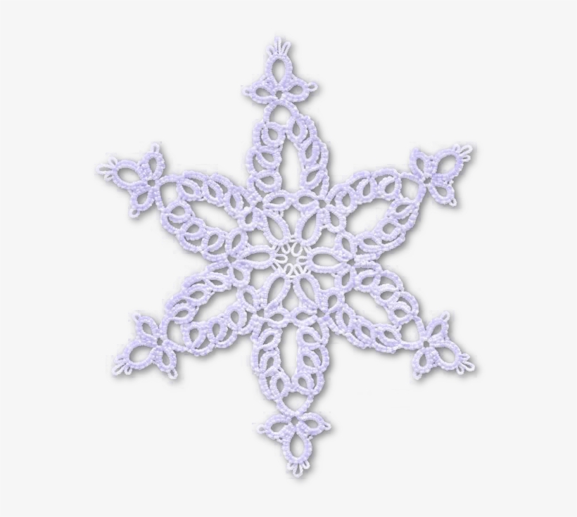Tatting Snowflake Pattern Snowburst - Tatting, transparent png download