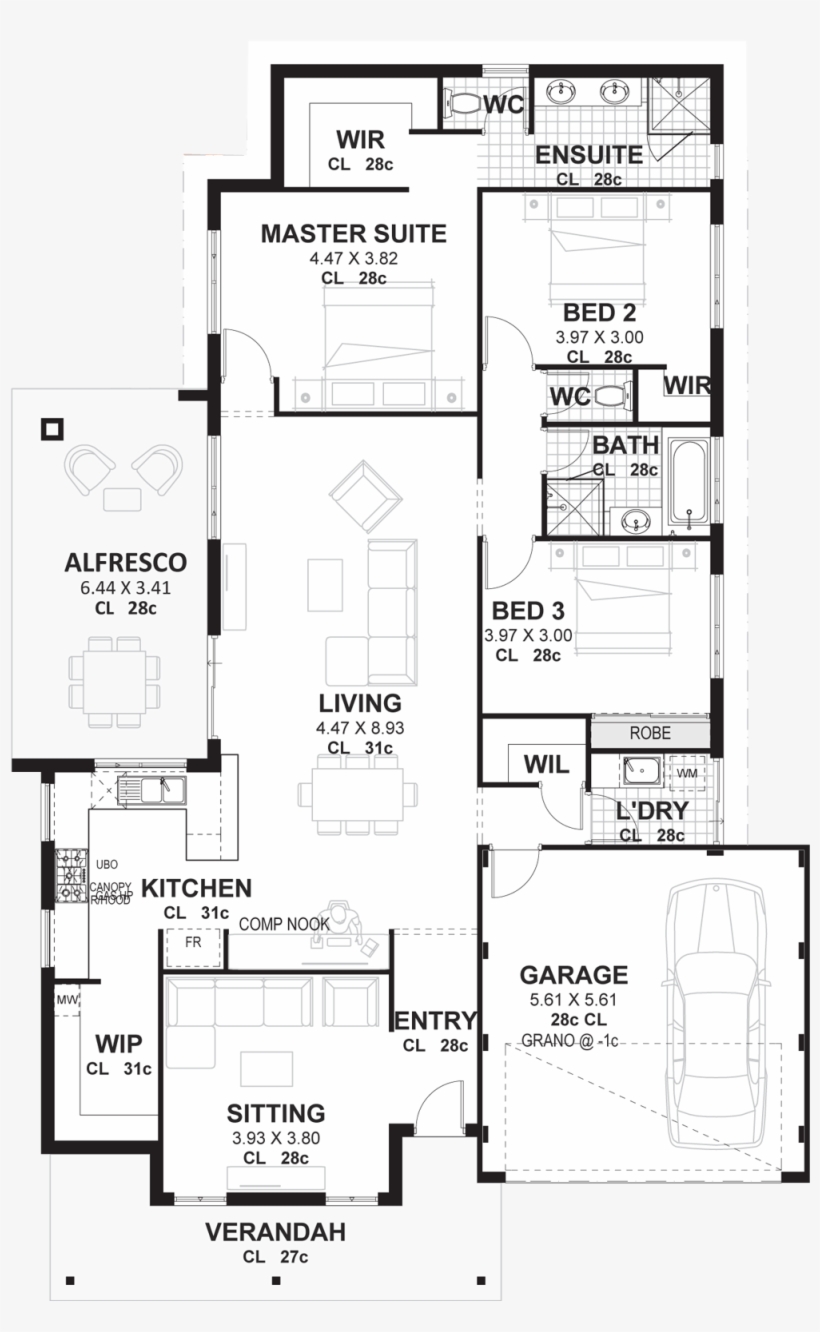 Allira Advantage - House Plan, transparent png download