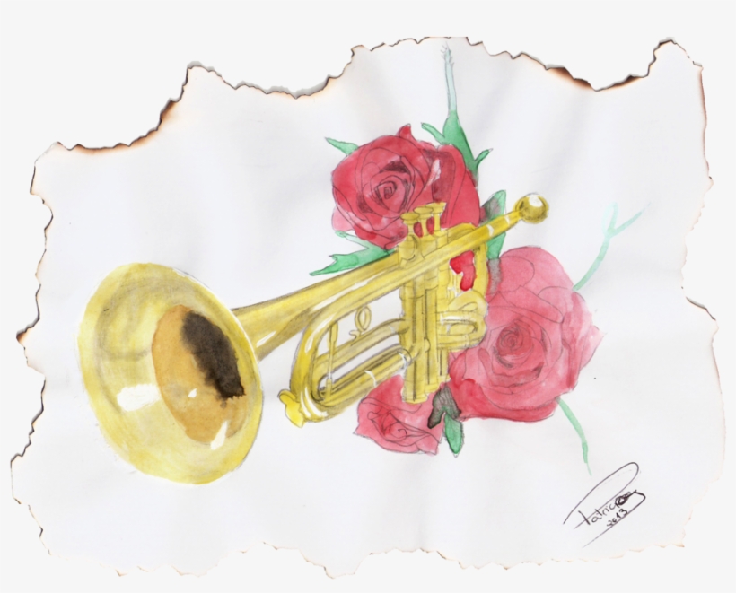 Transparent Trumpet Flower Tattoo Banner Black And - Body Piercing, transparent png download