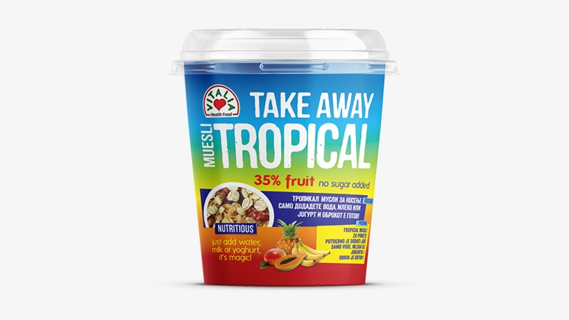 Take Away Tropical Muesli - Vitalia Tropical Müsli Take Away 90g, transparent png download