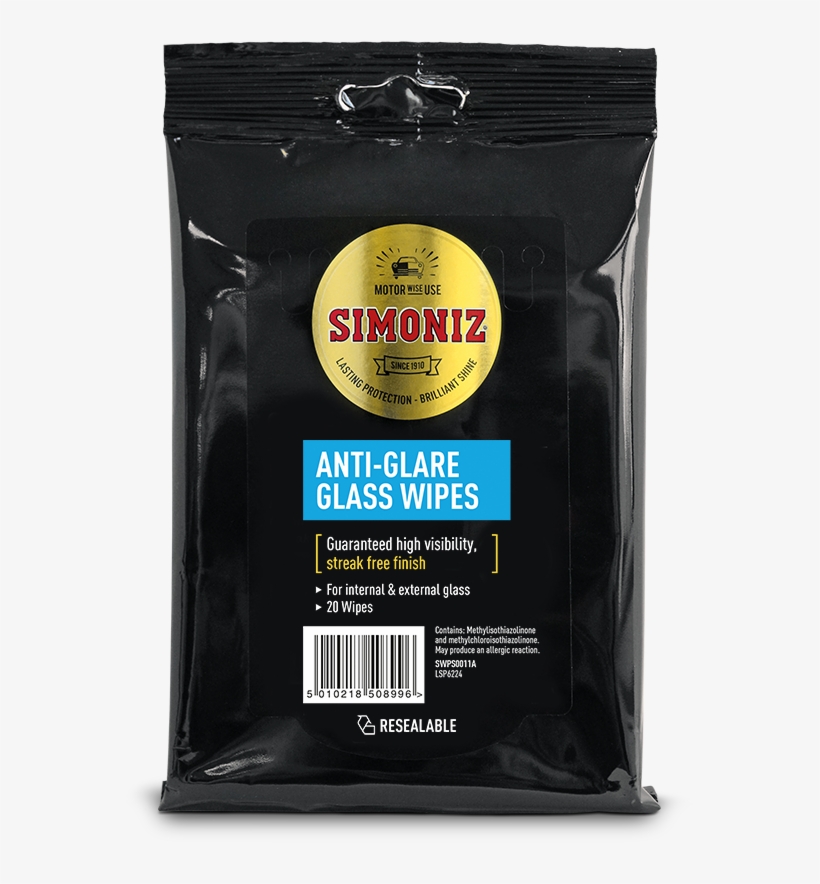Simoniz Anti Glare Glass Wipes, transparent png download
