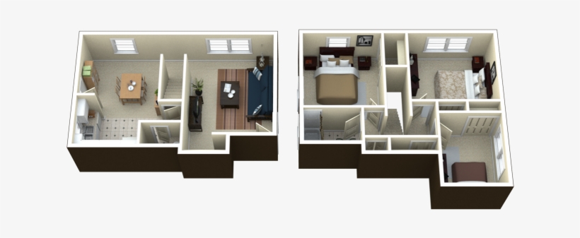 Arlington Townhomes & Apartments - 3 Bedroom 1.5 Bath Floor Plans Apartment, transparent png download