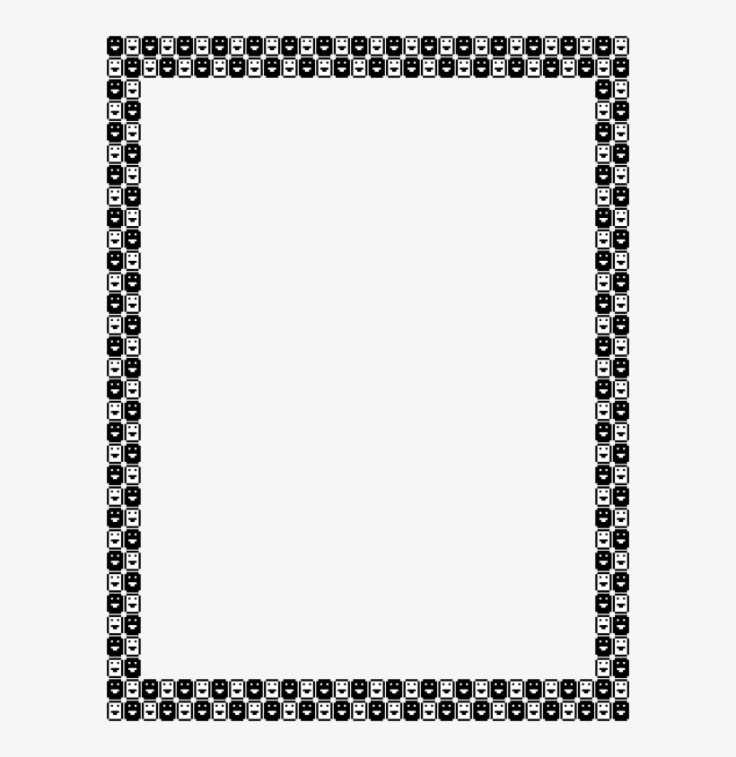 Pc Dos Emoji - Border Black And White Png, transparent png download