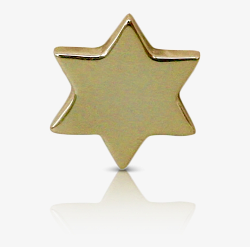 Flat David Star Gold - Badge, transparent png download