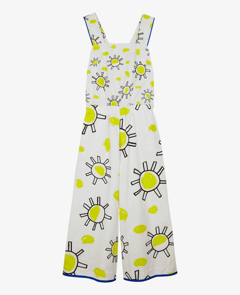 Sun Doodle Cross Strap Dungarees - Fashion, transparent png download