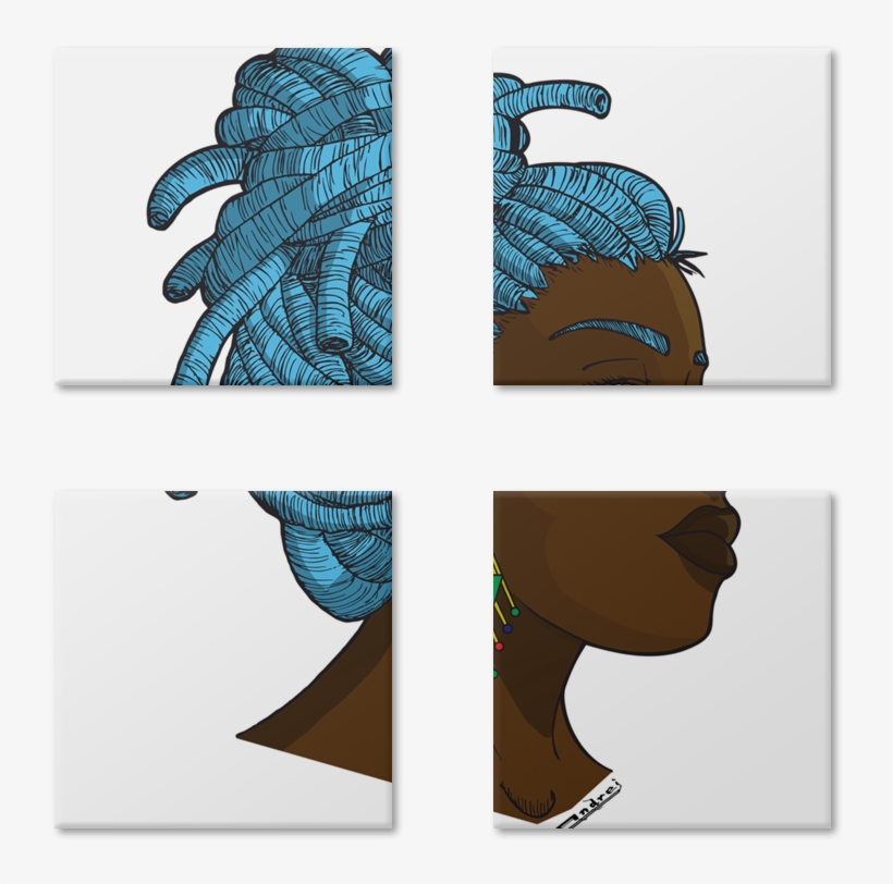 Magneto Dreadlock Girl De Ateliê Trêsna - Desenho De Negras De Dread, transparent png download