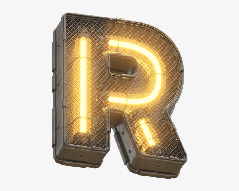 Futuristic Yellow Light Font - Light Letter Png, transparent png download
