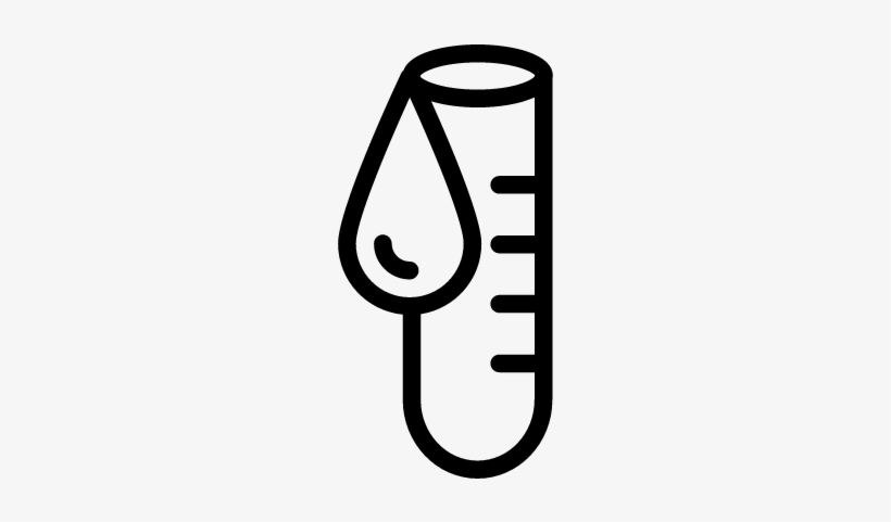 Test Tube With Droplet Vector - Test Tube, transparent png download