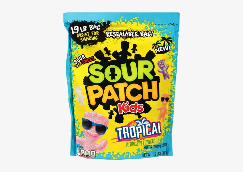 Sour Patch Kids Tropical Soft & Chewy Candy - Sour Patch Kids 2 Oz Bags Pack, transparent png download