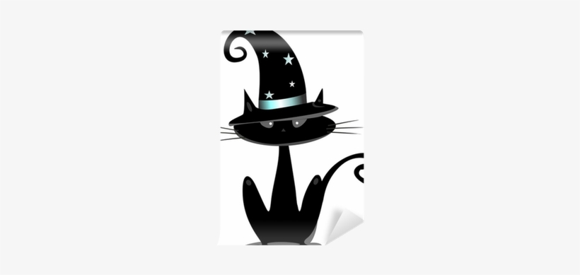 Halloween Cat With Witch Hat, transparent png download