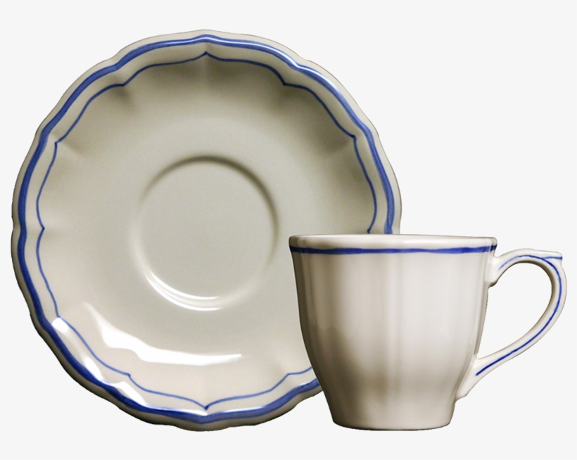 Tea Cup & Saucer - Gien Filet Bleu Us Tea Cup & Saucer, transparent png download