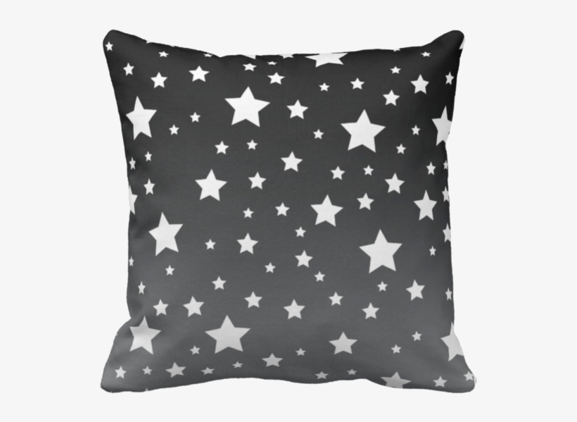White Stars Ombre Throw Pillow - Blue, transparent png download
