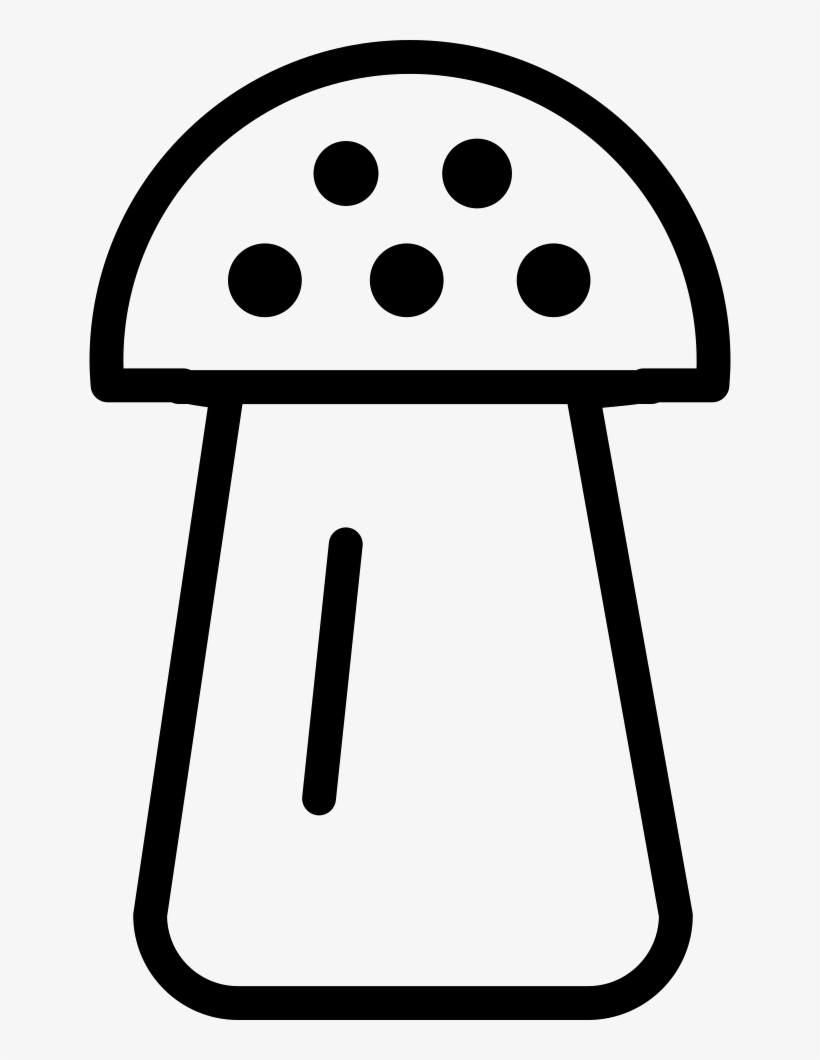 Salt Shaker Outline - Kitchen Utensil, transparent png download
