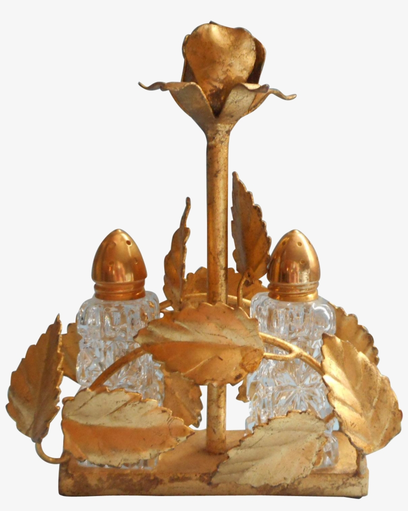 Vintage Mid Century Italian Gold Finished Tole Metal - Gunboat, transparent png download