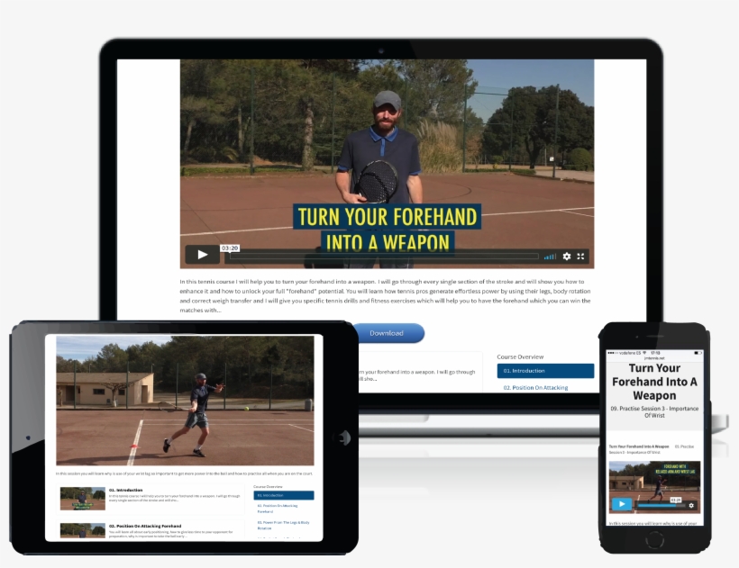 "turn Your Forehand Into A Weapon" Is A Unique Online - Smartphone, transparent png download