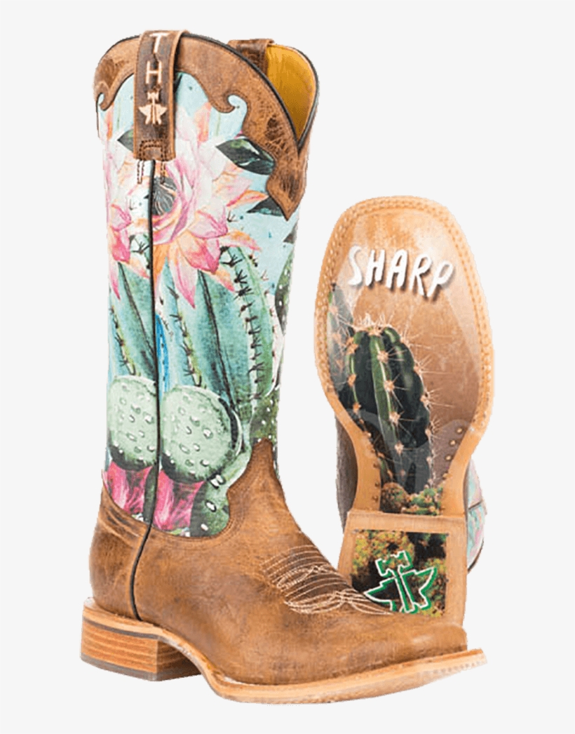 Tin Haul Women's Square Toe Cactilicious Cowgirl Boot - Tin Haul Boots Womens, transparent png download
