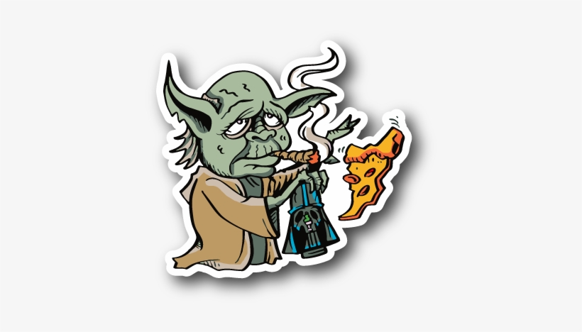 Green Creature Tokin' Sticker - Marijuana Sticker Cartoon, transparent png download