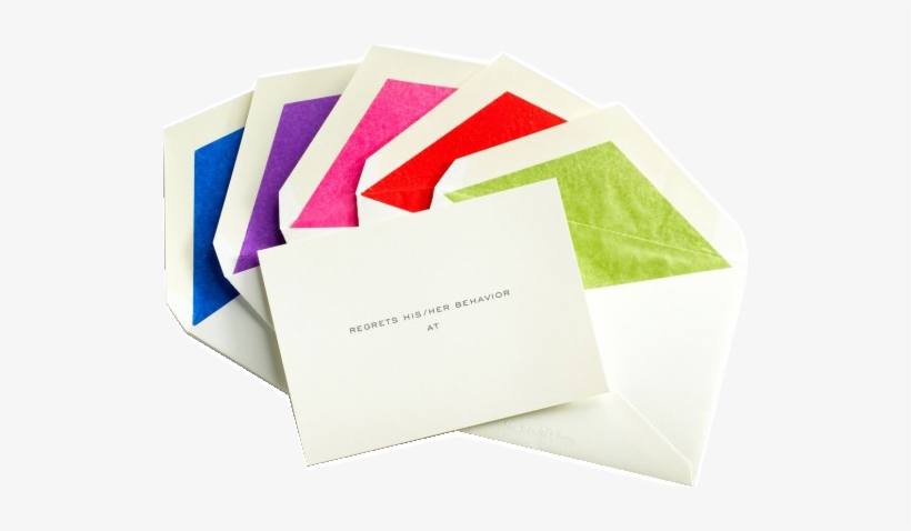 "regrets" Notecard Set - Mrs. John L. Strong, transparent png download