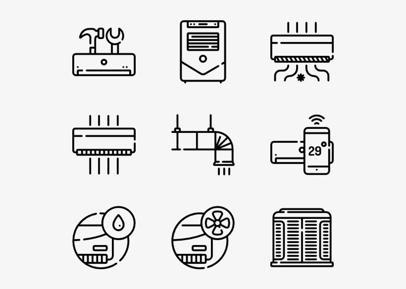 Air Conditioner - Icono Retro Png, transparent png download