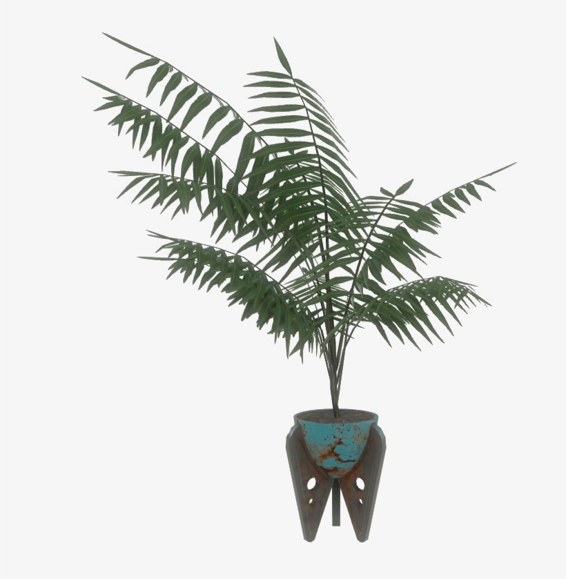 Fo4 Blue Potted Plant - Potted Plants Png, transparent png download