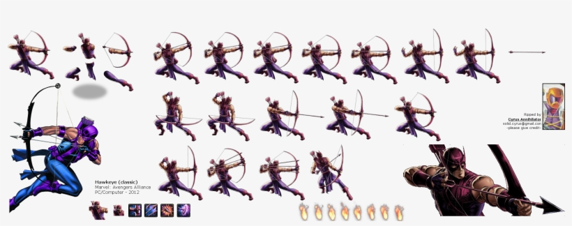 Click To View Full Size - Hawkeye Sprites, transparent png download