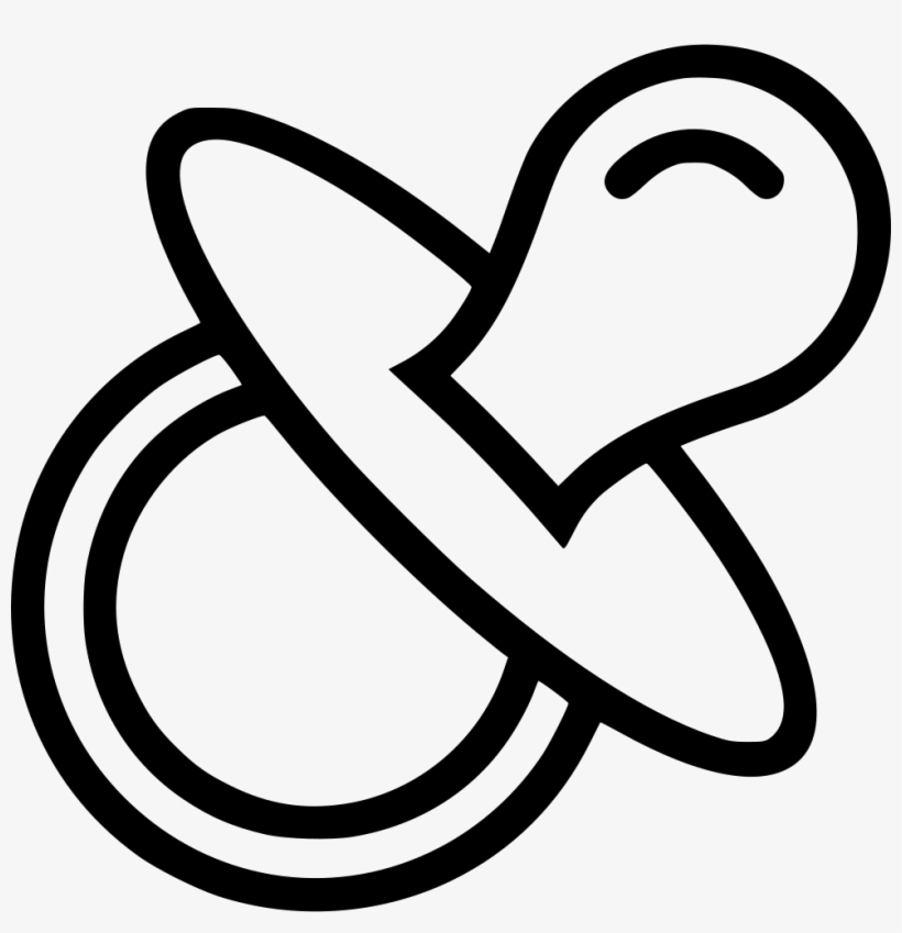 Pacifier Png - Pacifier Black And White, transparent png download