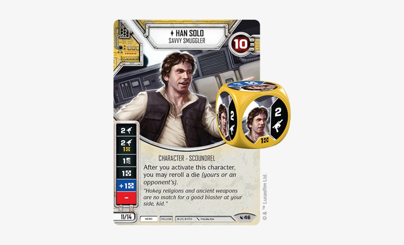 Han Solo, Savvy Smuggler - Star Wars Destiny Legacies, transparent png download