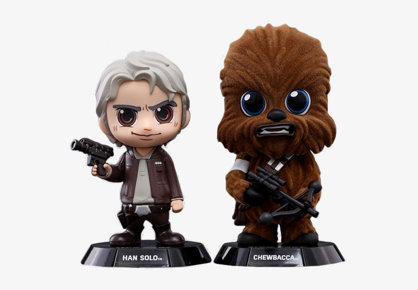 Han Solo & Chewbacca Episode Vii The Force Awakens - Star War Cosbaby Han Solo, transparent png download
