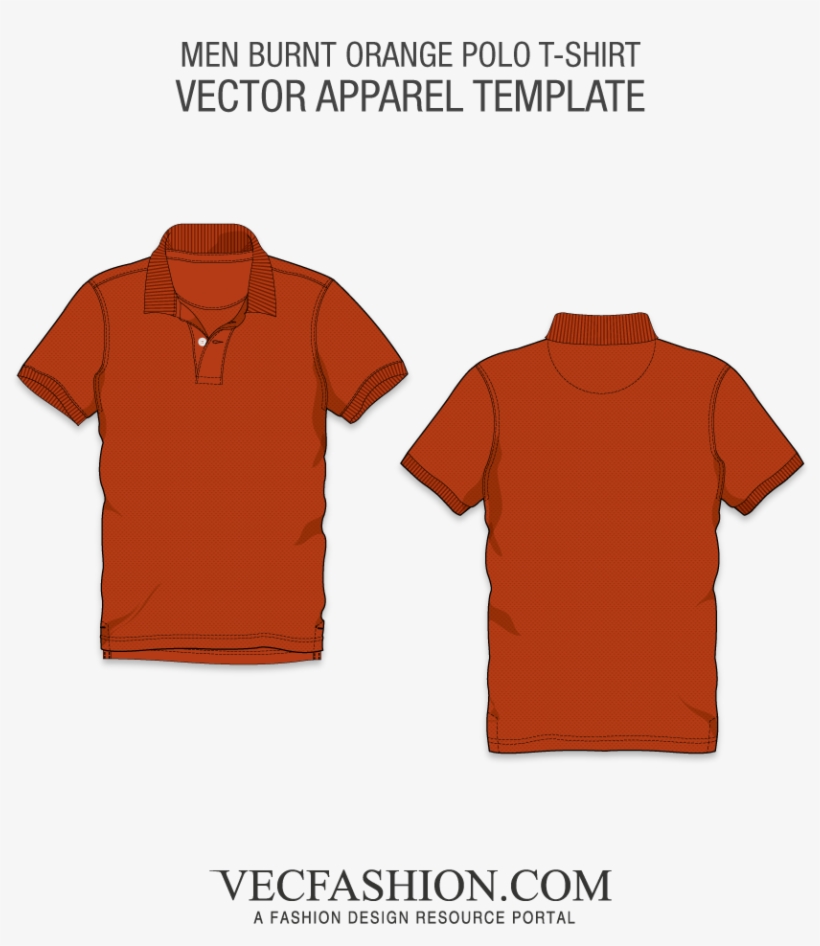 Shirts T Page Vecfashion Burnt Orange Classic - Classic Polo, transparent png download
