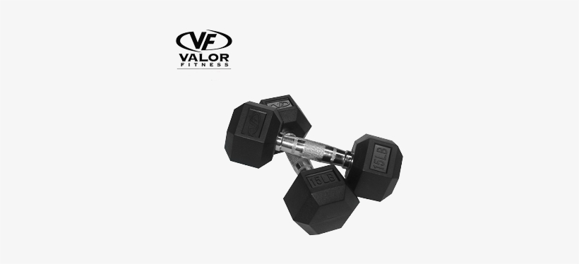 Valor Fitness Rubber Dumbbells 15 Lbs - 10 Lb Rubber-hex Dumbbell Pair, transparent png download