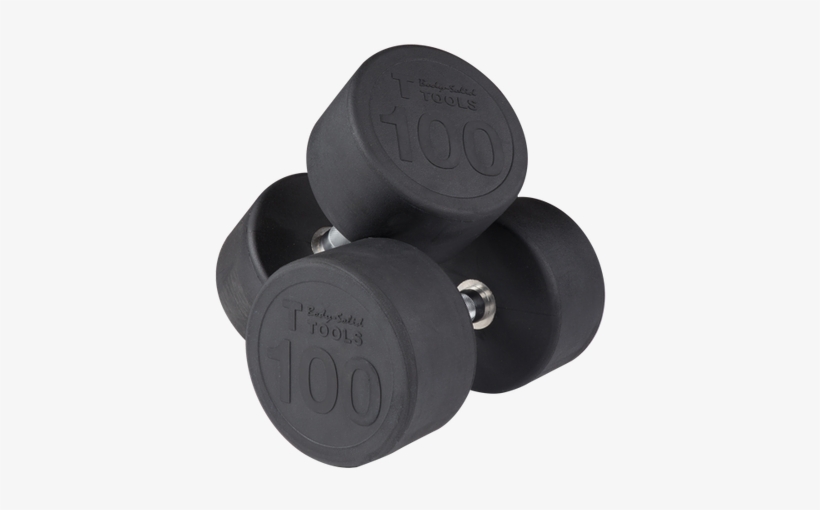 Image - Body Solid 100lb Round Rubber Dumbbells, transparent png download