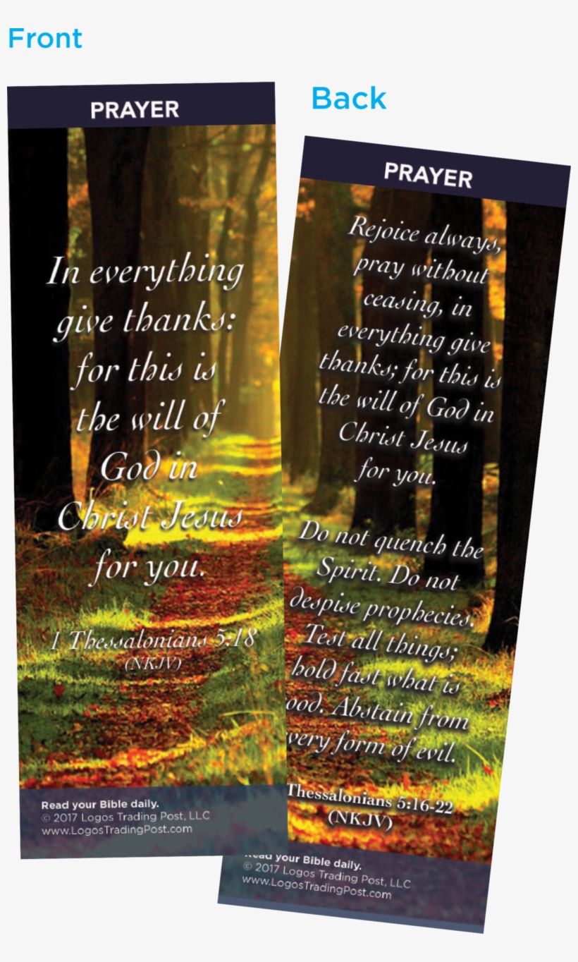 In Everything Give Thanks Bookmarks, Pack Of - Logos Trading Post 178803 Bibl, transparent png download