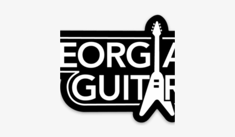 Georgia Guitars 4" X 2" Flying V Logo Sticker - Graphics, transparent png download