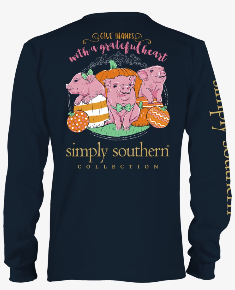 Simply Southern Give Thanks Fall Pumpkin Preppy Pig - Halloween Simply