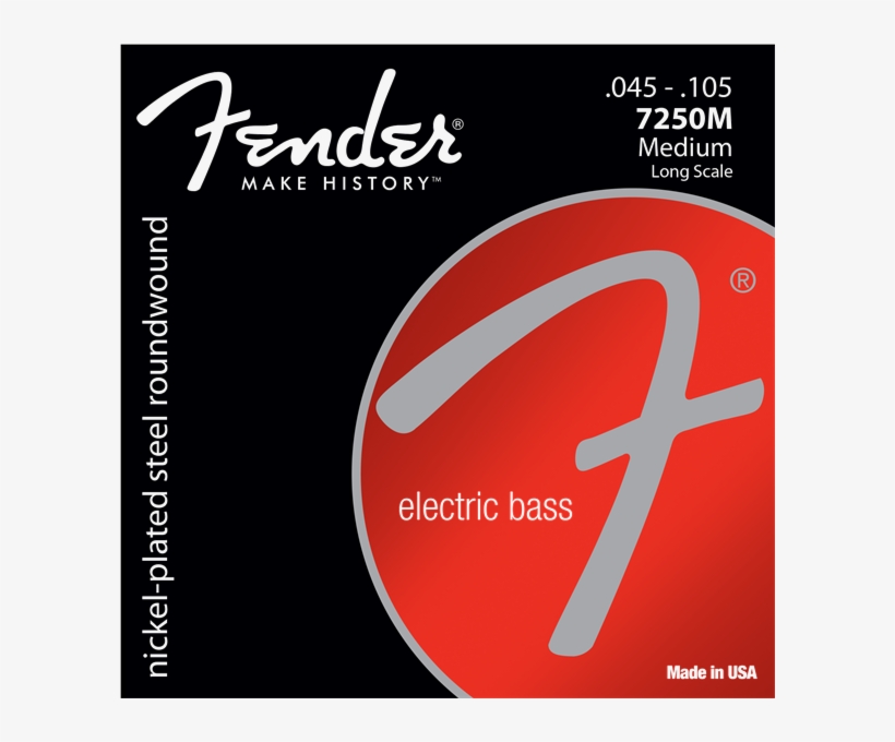 Fender 7250 Bass Strings Nickel Plated Steel Long Scale - Fender Strings, transparent png download