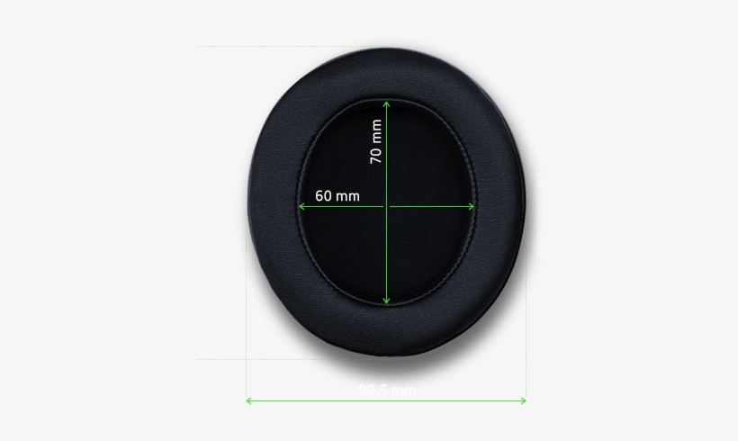 Ear Cushions Oval - Razer Kraken Pro Ear Cushion Size, transparent png download
