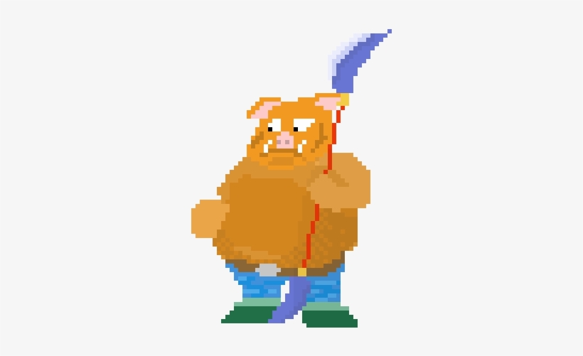 Fat Guy From Breath Of Fire - Fat Furry Pixel Art, transparent png download